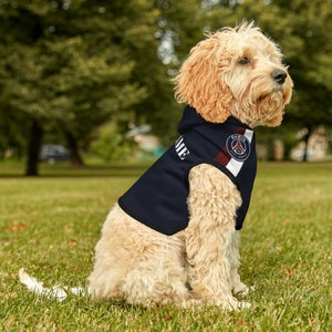 Super mignon nom personnalisé Paris Saint-Germain Soccer Pet Hoodie Cadeau pour votre animal de compagnie Sweat à capuche pour chien chat Idées cadeaux d'anniversaire de Noël image 1