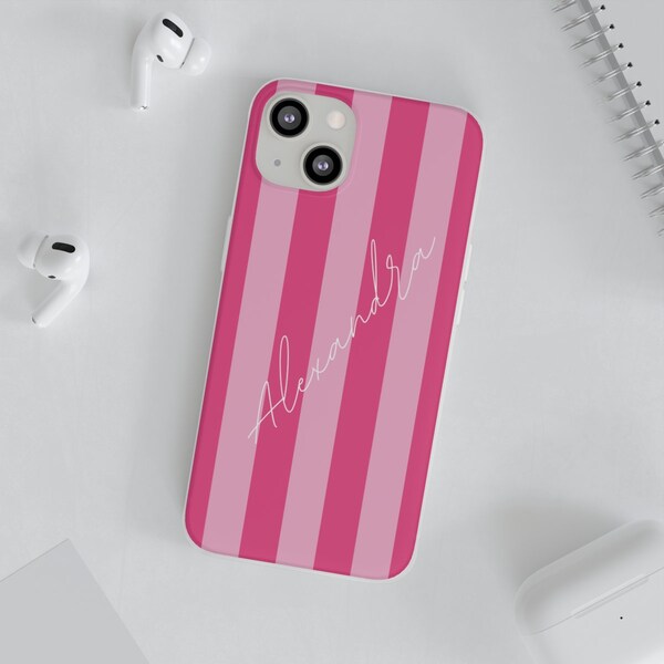 Personalized Pink Victoria Secret Flexi Cases | Famous Baseball Fans | iPhone Samsung Case | Birthday Christmas Gift Idea