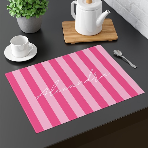 Personalized Pink Victoria Secret Pink Color VS Placemat | Gift Idea | Birthday Gift | Gift for Her | Lovely | Valentine | Birthday Gift