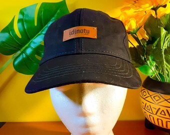 iDinotu Unisex Black Denim Dad Hats