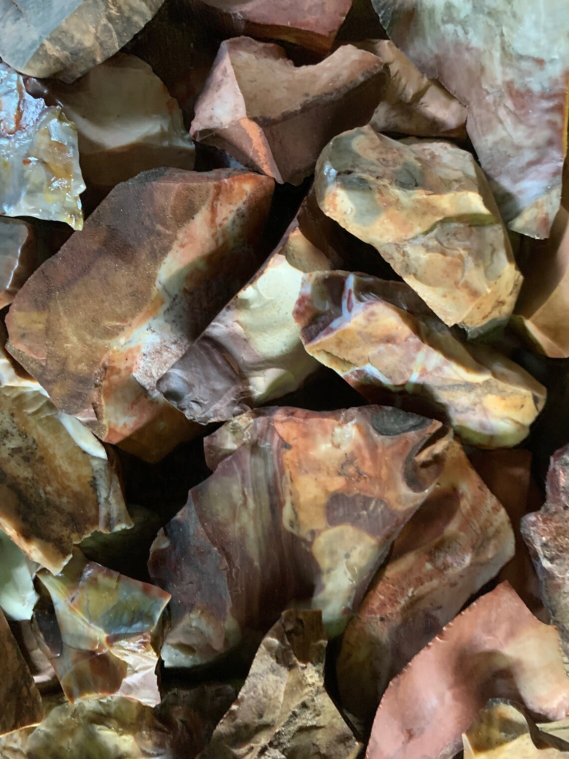2 Pounds of Colorful Authentic Flint Ridge Heat Treated Flint Etsy