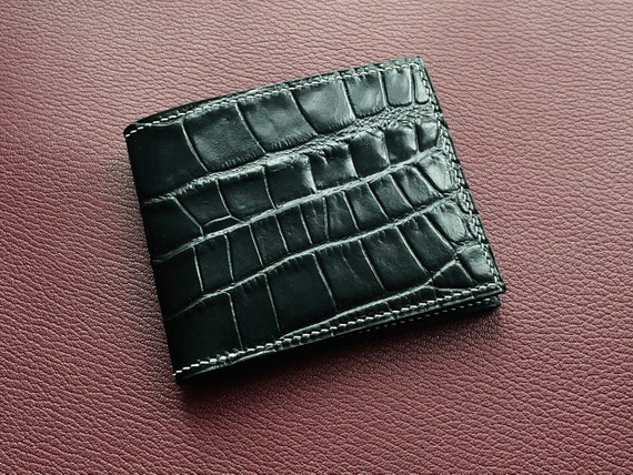 Hermes Brown Epsom Leather Men's Silver Money Clip Bifold Bill Fold Wallet