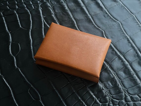 Hand-made Calvi Duo Cardholder French Haas Barenia 