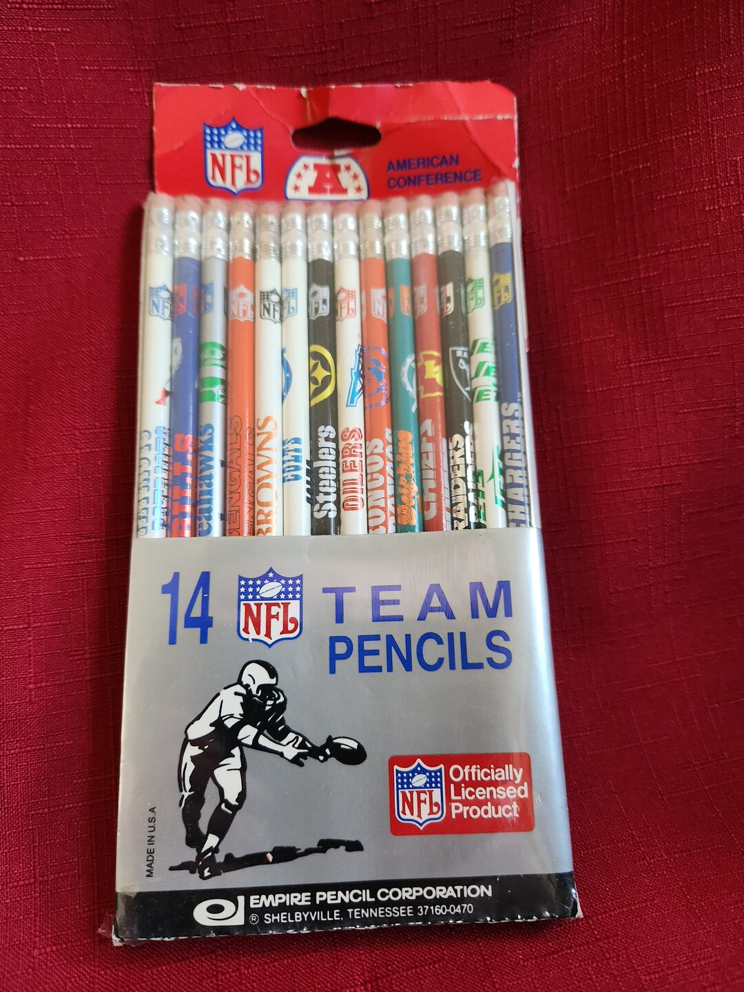 Vintage Football Team Pencils 14 Teams NFL Etsy