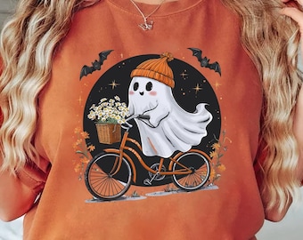 Comfort Colors® Cute Halloween Ghost Shirt, Halloween Women's Shirt, Fall Shirt, Halloween Party Shirt, Spooky Season Shirt, Fall sweatshirt