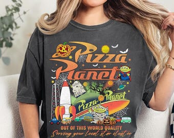 Camiseta retro de Halloween de Pizza Planet, camiseta de Toy Story Alien de Disney, camiseta de fiesta de Halloween de Mickey Not So Scary, camiseta de viaje a Disneyland Disney World