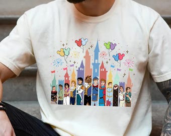 Camiseta Disney Prince Castle para papá, colores cómodos, camiseta de viaje familiar a Disney, camiseta de vacaciones para niños de Disney, camiseta grupal a juego de Disney, camiseta Disney World