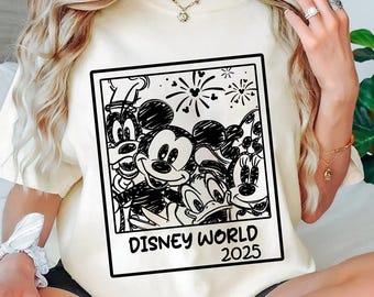 T-shirt vintage Disney World 2026, t-shirt rétro Mickey et ses amis
