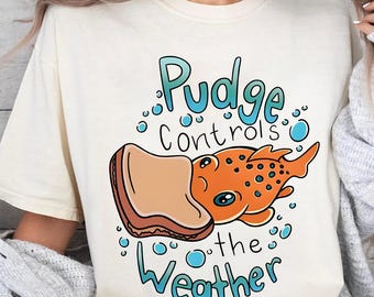 Camiseta de Disney Lilo y Stitch Pudge controla el clima. Linda camiseta de Pudge Fish. Camiseta a juego familiar de Disneyland. Camiseta de vacaciones en Magic Kingdom.