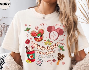 Tis the season Disney Christmas shirt Mickey holiday sweatshirt cute Christmas Disney trip tee magical Christmas family matching gift shirt