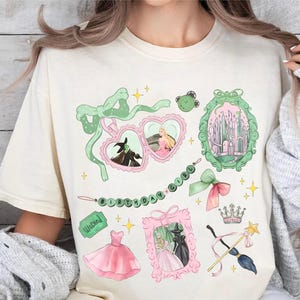 Coquette Wicked For Good or Birthday Shirt Wizard of Oz Changed For Good Tee Pink Green Aesthetic Shirt Glinda Elphaba Birthday Gift Oz Tee