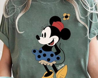 Camiseta clásica de Minnie Mouse de Disney, camiseta retro de Minnie para viajes a Disneyland, camiseta familiar a juego para vacaciones en Disneyland, camiseta de regalo de Minnie de Disney