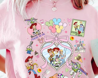Comfort Colors Disney Toy Story Shirt Coquette Bow To Infinity and Beyond Tee Disney Family Matching Shirt Pixar ToyStory Land Vacation Tee