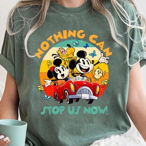 Mickey and Minnie&#39;s Runaway Railway Nothing Can Stop Us Now Shirt, Disney Family Vacation Tee, Mickey and Minnie T-shirt, Disney Trip Gift