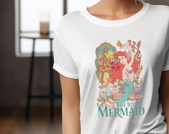 Disney kleine Meerjungfrau T-Shirt Ariel und Freunde Shirt Disney Prinzessin Tee für Familie Passendes Outfit Perfektes Disney Geschenk für Meerjungfrau-Liebhaber
