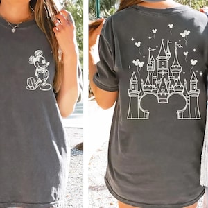 Comfort Colors Disney Castle Shirt Mickey Minnie Tee Magical Kingdom The Happiest Place On Earth Family Matching Disney Vacation Shirt Gift