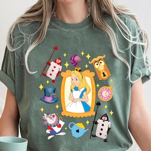 Coquette Alice in Wonderland Tea Party Shirt We&#39;re All Mad Here Tee Princess Alice Disney Tee Disney World Shirt Mad Hatter Cheshire Cat Tee
