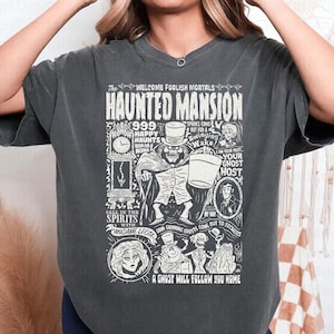 Retro Haunted Mansion Shirt Disney Halloween Tee Hitchhiking Ghosts Madam Leota Family Matching Spooky Season Shirt Magic Kingdom Shirt Gift
