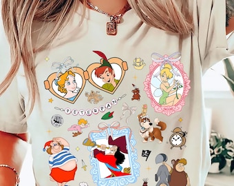 Peter Pan Shirt Wendy Tinker Bell Captain Hook Lost Boys Disney Neverland Tee Magic Kingdom Trip Shirt Cute Disney Shirt Disneyland Outfit