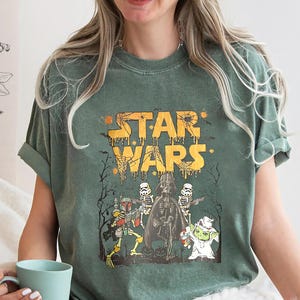 Comfort Colors Star Wars Halloween Shirt, Vintage Halloween Shirt, Disney Halloween Shirt, Disney Family Halloween, Star Wars Halloween Tee