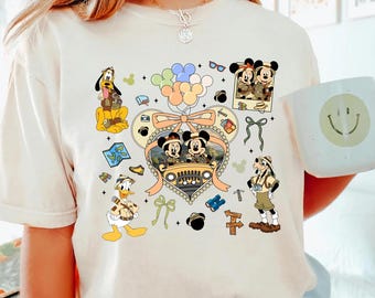 Kokette Tierreich Safari Disney Shirt Mickey Minnie Shirt Mädchen Gruppe Passend Disney Reise Shirt Leopard Schleife Disney Urlaub Tee 2025