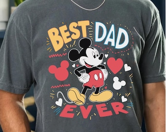 Najlepszy tata na świecie Koszulka Myszka Miki Koszulka Disney Dad Prezent na Dzień Ojca dla niego Słodka koszulka Myszka Miki dla męża Koszulka rodzinna Disneyland