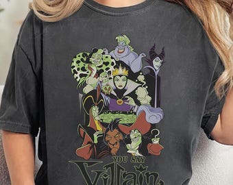 Retro Disney Villains Shirt Evil Queen Ursula Maleficent Scar Jafar Cruella Vintage Halloween Tee Magic Kingdom Villain Lover Gift Shirt