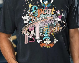 Disney Epcot Shirt, Disney Retro Epcot Tee, Disney Group Trip Shirt, Vintage Disney Tee, Disney Besties, Disney Family Trip Matching Shirt