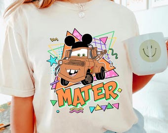 ディズニー カーズ シャツ、ライトニング マックィーン、トウ メーター、保安官、トウ メーター シャツ、ラジエーター スプリングス ディズニーランド シャツ、カーズ ランド ファミリー バケーション T シャツ