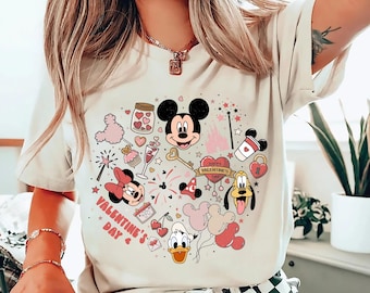 Disney Valentines Day Shirt Mickey and Minnie Valentine Tee Valentines Gift for Disney Lover Couples Mickey and Minnie Valentine Sweatshirt