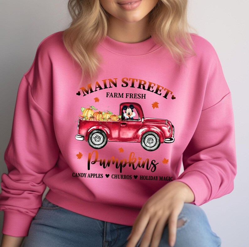Main Street Farm Fresh Pumpkins Shirt, Disney Fall Shirts, Disney Fall Trip Shirt, Retro Autumn Shirt, Disney Thanksgiving Shirt image 5