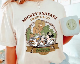 Vintage Disney Animal Kingdom Safari Shirt Mickey and Friends Jungle Adventure Tee Disney Safari Mode Shirt Disney Vacation Family Trip Tee