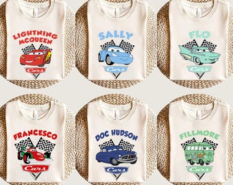 Disney Cars Shirt, Pixar Lightening McQueen Shirt, Cars Sally Shirt, Disney Family Trip 2025 Shirt, Disneyland Vacation Tee, Pixar Mater Tee