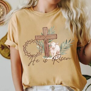 He Is Risen Easter Shirt, Christian Easter Shirt, Religious Jesus Shirt, Easter T-shirt, Church Easter Sunday Sweatshirt, Easter Gift Tee