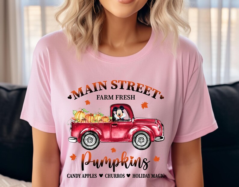 Main Street Farm Fresh Pumpkins Shirt, Disney Fall Shirts, Disney Fall Trip Shirt, Retro Autumn Shirt, Disney Thanksgiving Shirt image 4
