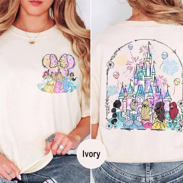 Disney Princess Castle Shirt Best Friends Matching Tee Girls Trip Disney World Outfit Disneyland 2025 Shirt Fairytale Princess Vacation Gift