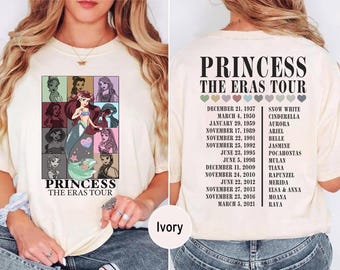 Princess The Eras Tour Shirt Disney Princess Ariel Sweatshirt Best Gift for Girls Disney Princess Lovers Perfect T-shirt for Disney Trip