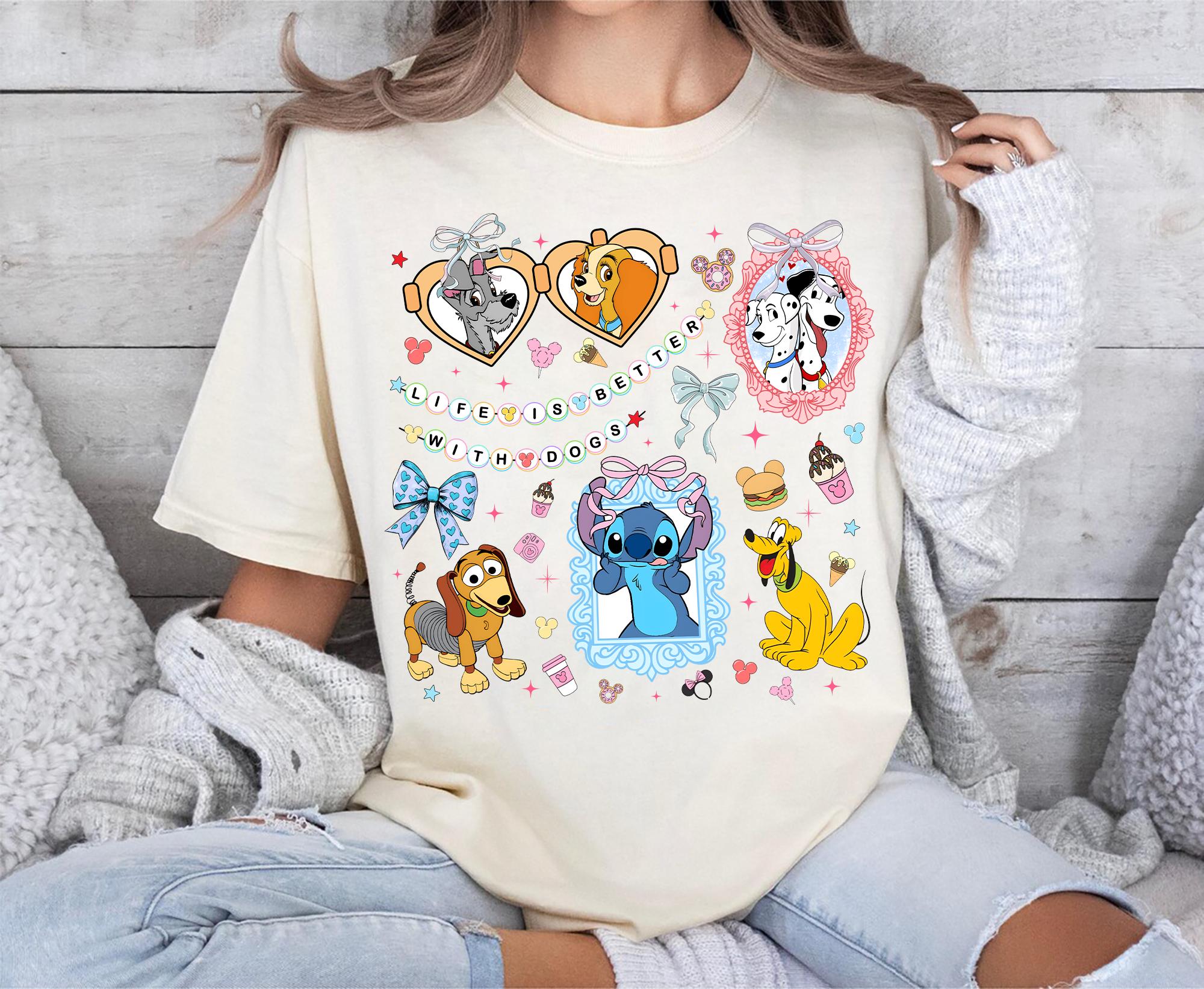 ディズニー ドッグス シャツ コンフォートカラー Tシャツ 犬好きの