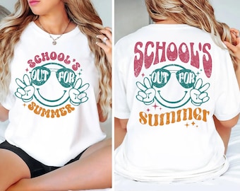 School's Out for Summer Shirt Teacher Last Day of School Tee Retro End of School Year Summer Teacher Tee Happy Last Day Shirt School's Out