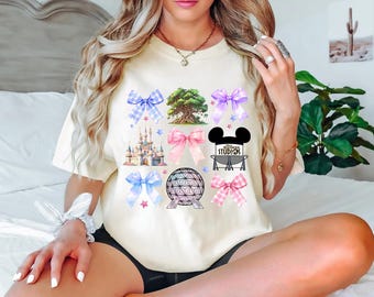 Disney Hollywood Studios Coquette Shirt, Disney World 2025 Trip Tee, Magic Kingdom and Epcot Comfort Colors Shirt Gift, Disney Castle Shirt