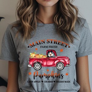 Main Street Farm Fresh Pumpkins Shirt, Disney Fall Shirts, Disney Fall Trip Shirt, Retro Autumn Shirt, Disney Thanksgiving Shirt image 3
