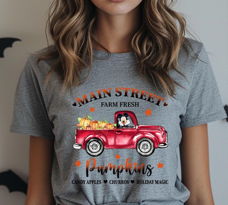 Main Street Farm Fresh Pumpkins Shirt, Disney Fall Shirts, Disney Fall Trip Shirt, Retro Autumn Shirt, Disney Thanksgiving Shirt image 3