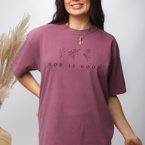 God is Good faith sweatshirt, ideal Christian gift for churchgoers, spiritual gatherings, or religious celebrations.