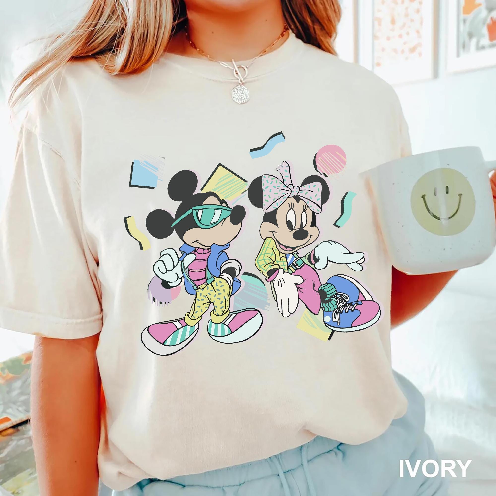 レトロ 90 年代 ディズニー ミッキー ミニー サマー バイブス シャツ 
