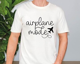 Sudadera y camisa con modo avión, suéter de viaje, camisa de vacaciones, regalo para viajeros, cuello redondo con modo Vacay, camisa de piloto, camiseta para amantes de los viajes