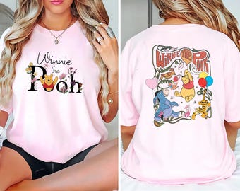 Winnie the Pooh and Friends T-Shirt Pooh Tigger Piglet Eeyore Disney Character Tee for Kids and Adults  Best Gift for Winnie the Pooh Lovers