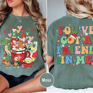 Toy Story family Christmas shirt, festive design with Disney characters for holiday gatherings