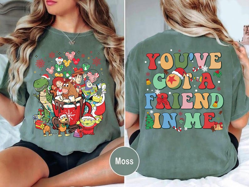 Toy Story family Christmas shirt, festive design with Disney characters for holiday gatherings