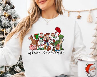 Toy Story Merry Christmas-shirt Woody and Buzz vakantie Disney-reis familie bijpassende kersttrui Toy Story Xmas Party T-shirt cadeau voor kinderen