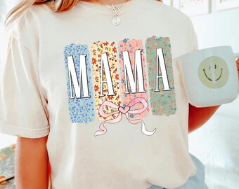 Mama Coquette Shirt, Mama T-shirt, Boho Floral Mama Shirt, Mom Tee, Mother’s Day Gift, Wildflower Mama Shirt, Mothers Day Gift for Her